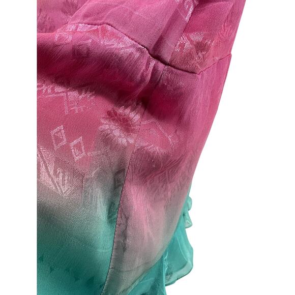 Rococo Sand Ombre Multicolor Wrap Mini Dress Size Small - Picture 9 of 13